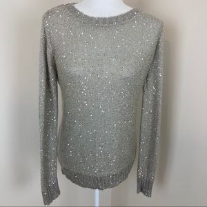 BB Dakota Mohair Blend Sequin Sparkle Sweater D